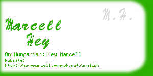 marcell hey business card